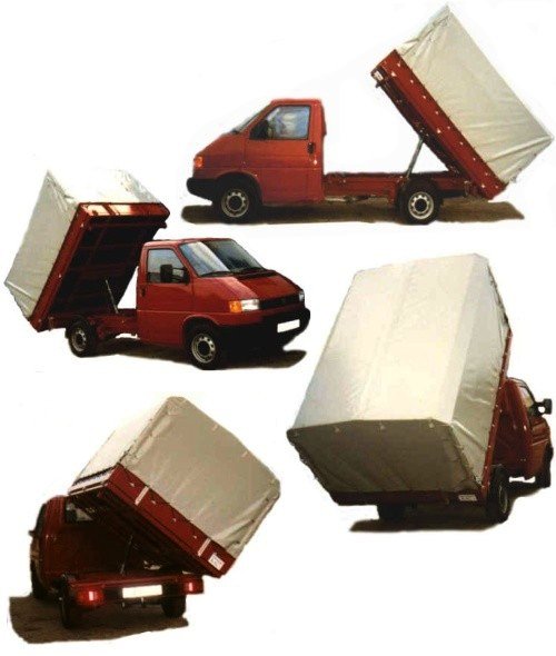 Kipper auf VW-Basis mit Plane