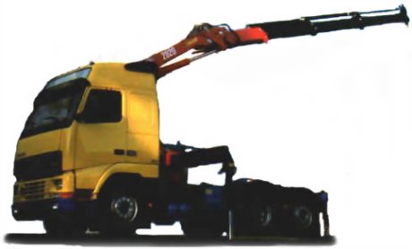 Sattelzug mit Kran